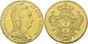 Maria I. 1786-1816 - 6400 Reis (14,32g) 1787 ... 