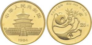 CHINA - 25 Yuan 1984, Originalverpackung.  ... 