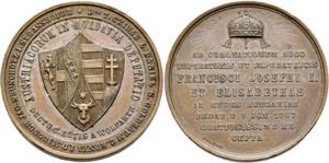 Franz Joseph 1848-1916 - AR-Medaille (37g) ... 