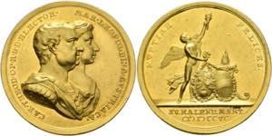 Karl Theodor 1777-1799 - AU-Medaille zu 12 ... 