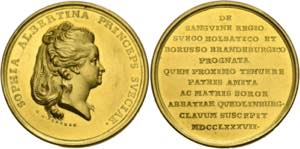 Sophia Albertina 1787-1808, Äbtissin - ... 