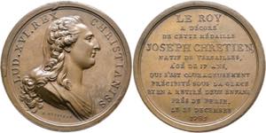 Ludwig XVI. 1774-1792 - Bronzemedaille ... 
