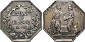 Paris - Octogonaler AR-Jeton AN VIII (1880) ... 