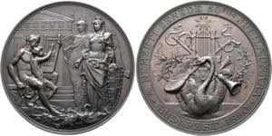 Budapest - AE-Medaille (64mm) 1890 von A. ... 