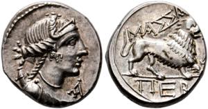 Massalia - Drachme (2,66 g), ca. 90-50 v. ... 