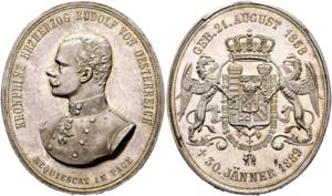 Franz Joseph 1848-1916 - Ovale AR-Medaille ... 