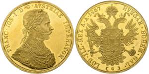 Franz Joseph 1848-1916 - 4 Dukaten 1867 A ... 