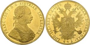 Franz Joseph 1848-1916 - 4 Dukaten 1885 Wien ... 