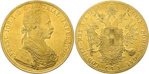 Franz Joseph 1848-1916 - 4 Dukaten 1890 Wien ... 