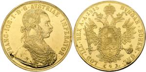 Franz Joseph 1848-1916 - 4 Dukaten 1915 Wien ... 