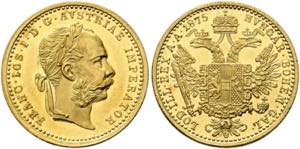 Franz Joseph 1848-1916 - Dukat 1875 Wien  ... 