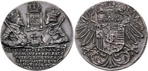 Ferdinand I. 1521-1564 - AR-Zwittermedaille ... 