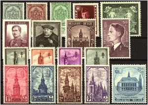 BELGIEN - **, 1907/1952 Steckkarte mit ... 