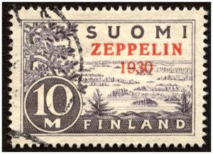 FINNLAND - Ꙩ, 1930 Zeppelinmarke 10 M. ... 
