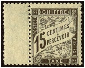 FRANKREICH - **, 1882 Porto 15 C. schwarz ... 