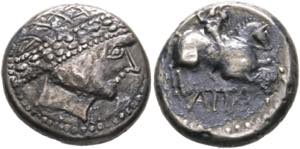 Atta - Tetradrachme  (9,43 g). Av.: ... 