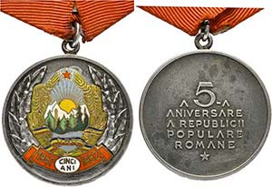 RUMÄNIEN - Volksrepublik - Medaille zur ... 