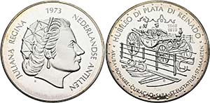 NIEDERLÄNDISCHEN ANTILLEN - 25 Gulden 1973  ... 