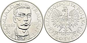 POLEN - Republik - 10 Zlotych o.J. (1933). ... 