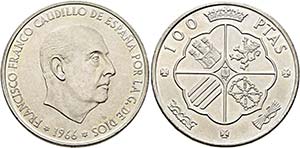 SPANIEN - Francisco Franco 1939-1975 - 100 ... 