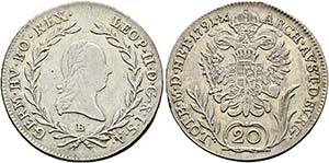RDR - Leopold II. 1790-1792 - 20 Kreuzer ... 