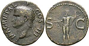 Agrippa (gest. 12 v.Chr.) - As (10,10 g), ... 