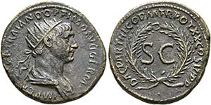 Traianus (98-117) - Dupondius (7,65 g), ... 