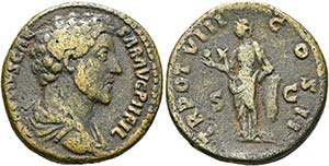 Marcus Aurelius (161-180) - As (10,79 g), ... 