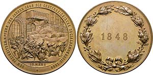 Revolution 1848/1849 - AE-Medaille (50mm) ... 