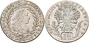 Josef II. 1765-1790 - 20 Kreuzer 1765 ... 