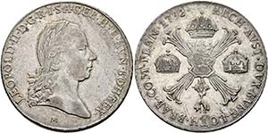 Leopold II. 1790-1792 - Kronentaler 1792 M ... 