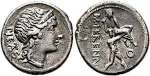 M. Herennius - Denarius (3,87g) 108/107 v. ... 