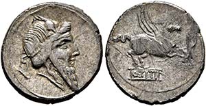 Q. Titius - Denarius (3,96g) 90 v. Chr. ... 