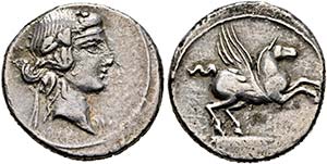 Q. Titius - Denarius (3,91g) 90 v. Chr. ... 