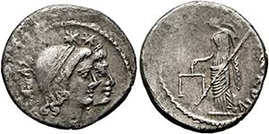 Mn. Cordius Rufus - Denarius (3,98g) 46 v. ... 