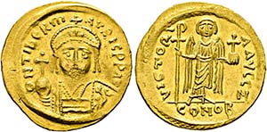 Mauricius Tiberius (582-602) - Solidus ... 
