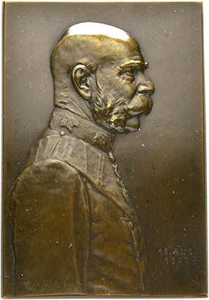 Franz Joseph 1848-1916 - AE-Plakette 1900 ... 