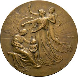 Albert I. 1909-1934 - AE-Medaille (74mm) ... 