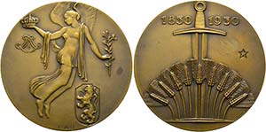 Albert I. 1909-1934 - Art Deco-Medaille (AE) ... 