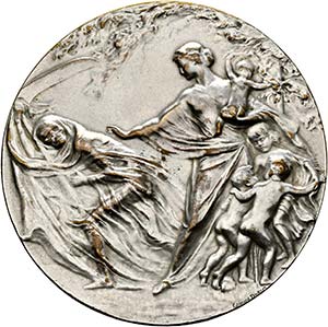 Antwerpen - AE-Medaille (versilbert) (69mm) ... 
