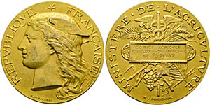 Fontainebleau - AR-Preismedaille (vergoldet) ... 