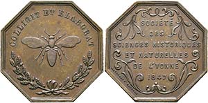 Yonne - Burgund - Lot 2 Stk.: AE-Medaille ... 