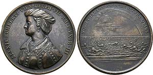 Amadeus V. 1253-1323 - AE-Medaille (53mm) ... 