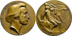 Mickiewicz, Adam 1798-1855 - AE-Medaille ... 
