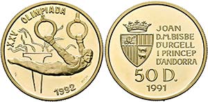 ANDORRA - 50 Diners 1992 Olympische ... 