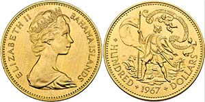 BAHAMAS - 100 Dollars 1967 Neue Verfassung. ... 