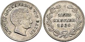 Ludwig I. 1818-1830 - 10 Kreuzer 1830 ... 