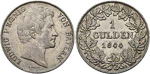 Ludwig I. 1825-1846 - Gulden 1844 AKS:78 ... 
