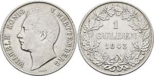 Wilhelm I. 1816-1864 - Gulden 1843 AKS:85 ... 