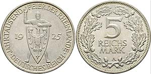 Weimarer Republik 1919-1933 - 5 Reichsmark ... 